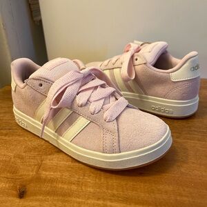 Adidas Grand Court 00s K Pink White Kids Sneakers Size 2 Youth NWT